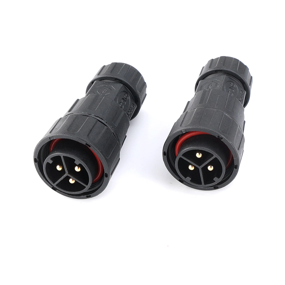 M25 3 Pole Locking Field Assemble Waterproof Male Connector