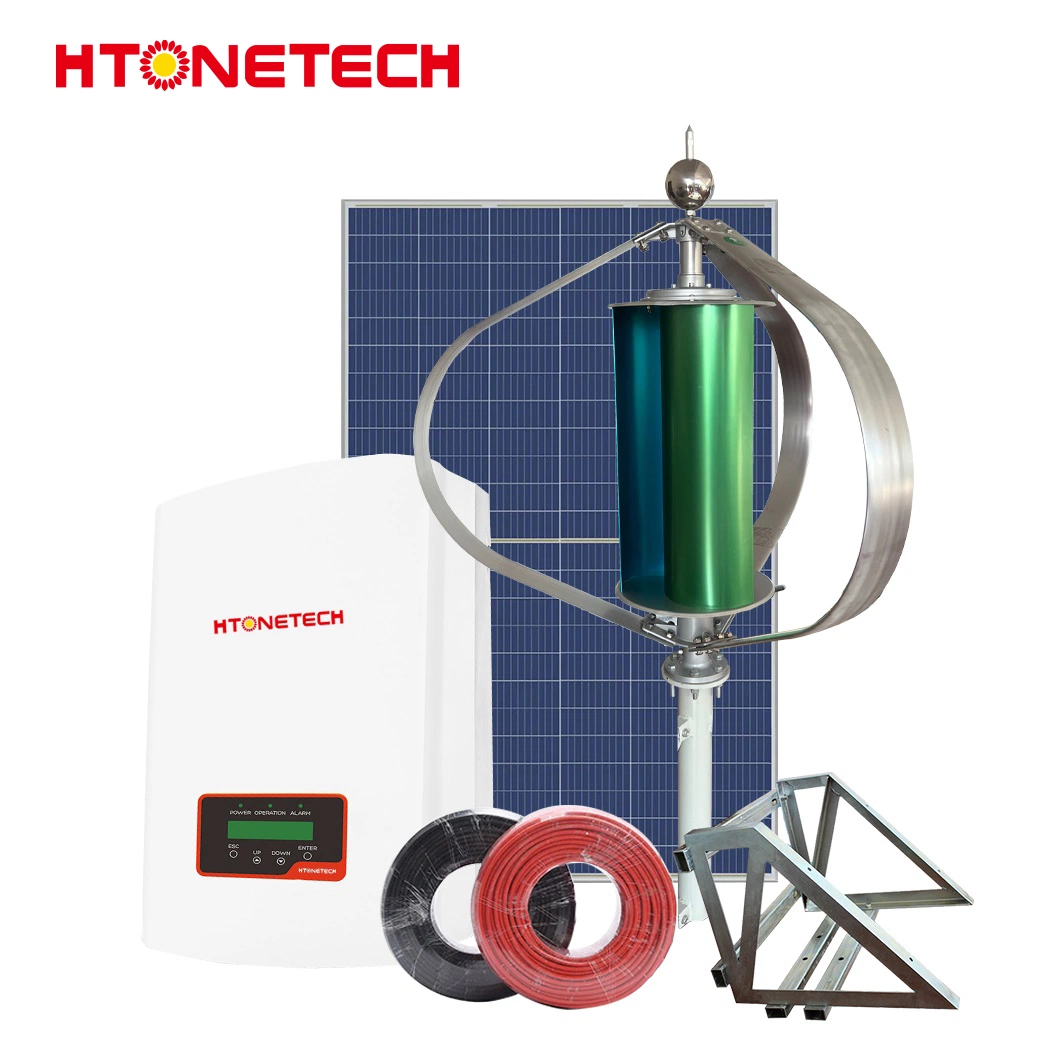  Htonetech Chine 550 Watt Mono Panneau Solaire Fabrication 5kw sur le Système d'Alimentation Solaire en Grille avec Générateur d'Énergie Éolienne Marine de 2000 Watt 