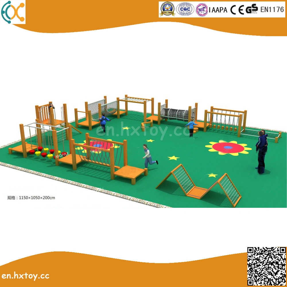 Parque Infantil para crianças em madeira maciça fora de jogos Jogo de perfuração de ponte de madeira