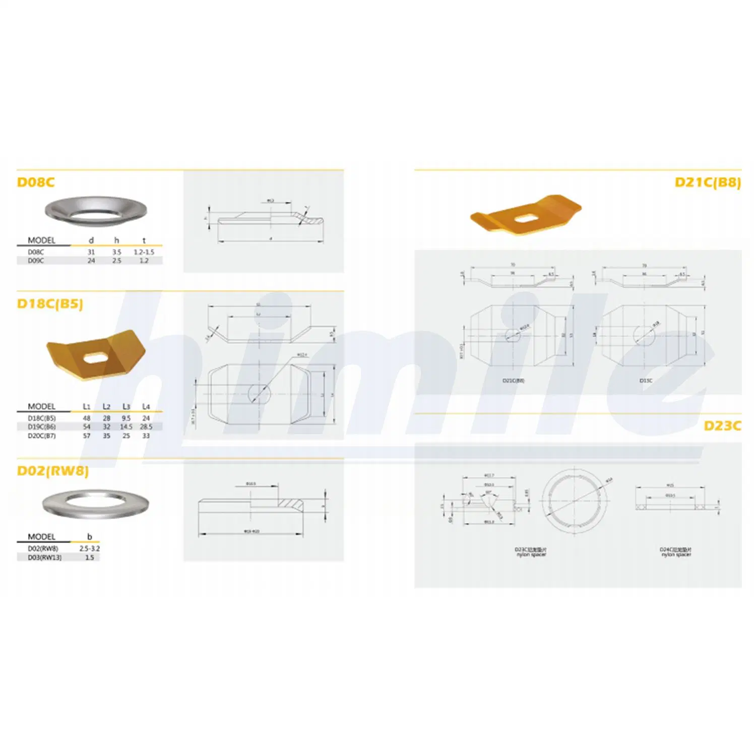 Valve de pneu de voiture Himile et valve de gonflage des pneus de la rondelle de joint de soupape de l'entretoise d'accessoires de haute qualité