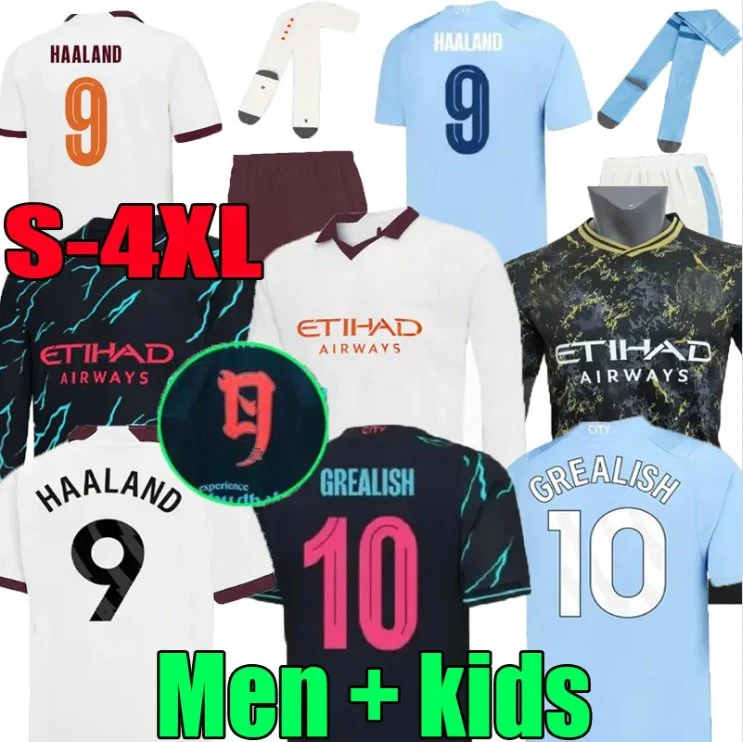 23 24 Manchester lejos Shirt Rodrigo Home 3ª Blackcity Camiseta de fútbol de los hombres