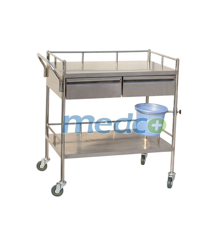 Hospital de Emergencia de acero inoxidable crash cart Carrito de tratamiento para pacientes