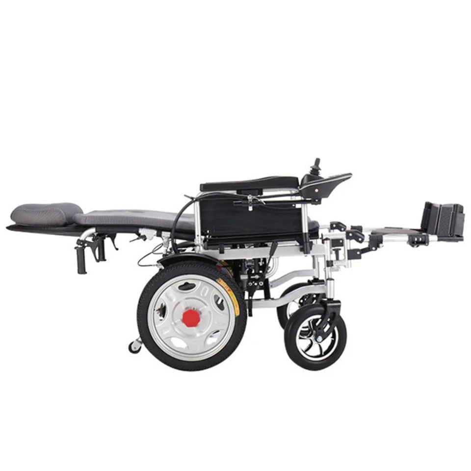 2022 New Design Foldable Side Battery Long Driving Distance Portable Electric Wheelchair Elderly Wheelchair