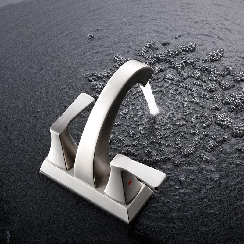 Sly New Design Brushed Nickel Zinc Body Basin Lavatory Faucet