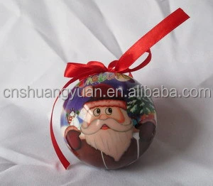 Christmas Polyfoam Ball with Lively Sticker Christmas Paper Wrapped Ball Christmas Balls