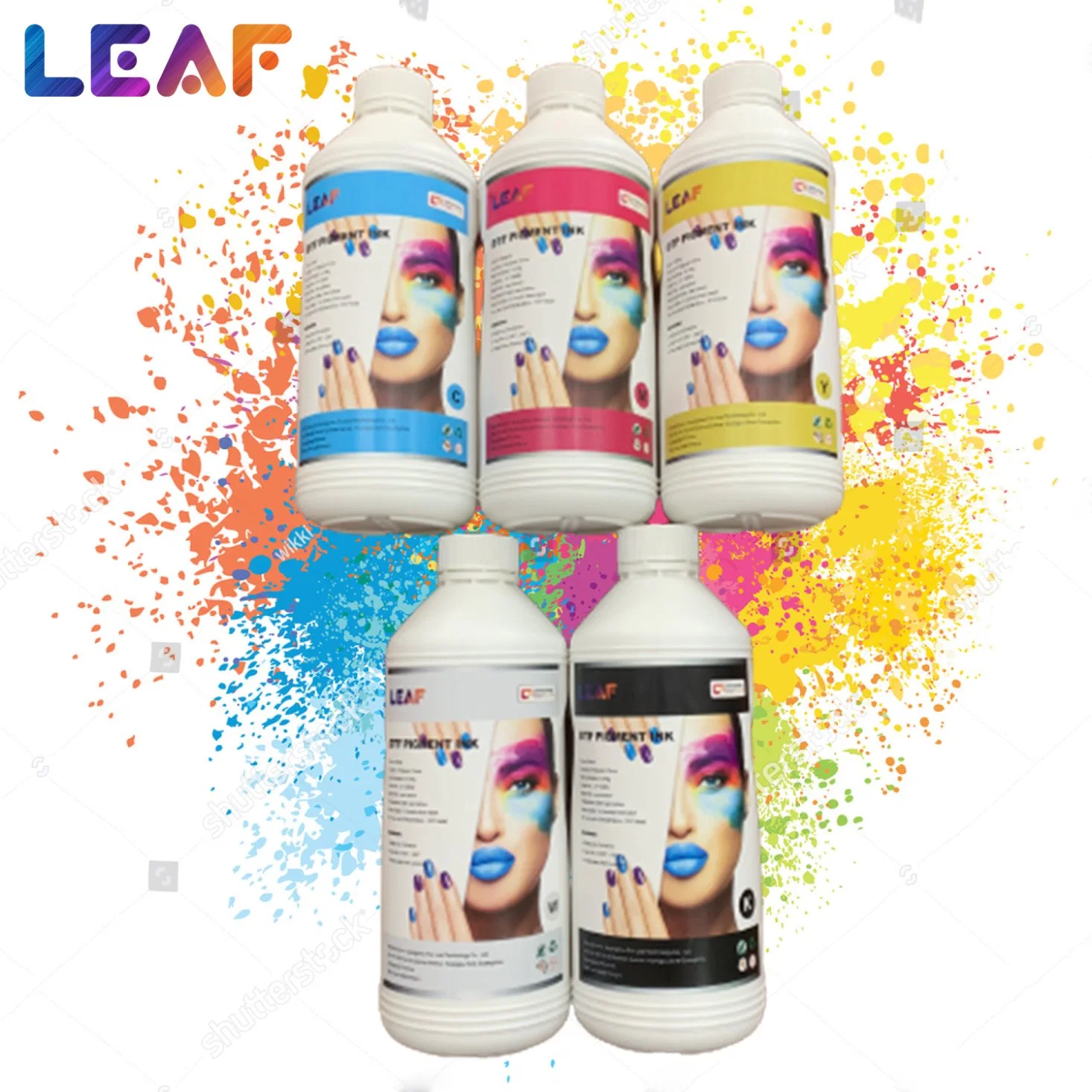 Leaf High quality/High cost performance  5-Colors 1000ml Textile DTF Printing Ink For DTF Film