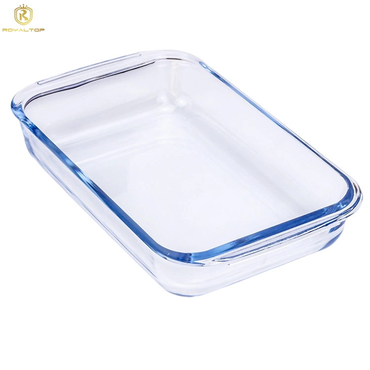 Bakeware Cristal hogar Pan con tapa de silicona