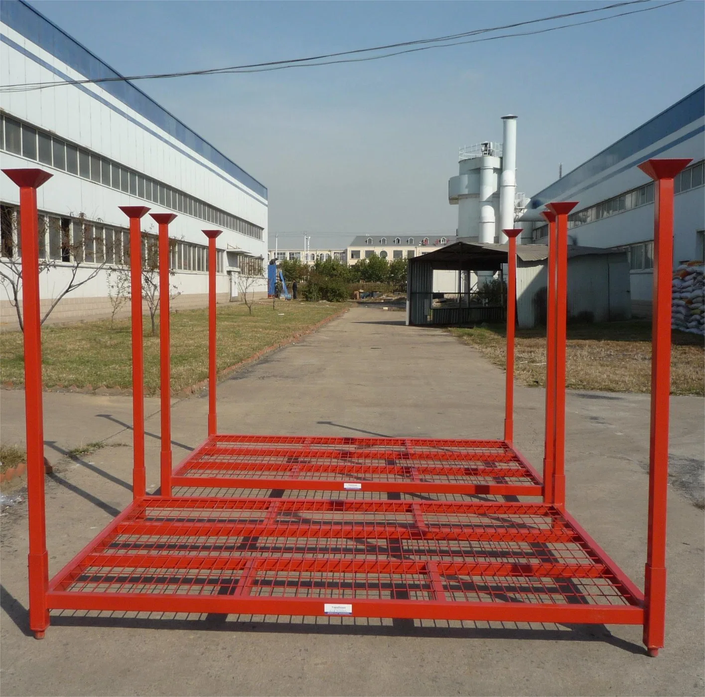 Warehouse Industrial Customized Best Price Adjustable Folding Stillage Tyre Rack Stacking Racks with Mesh