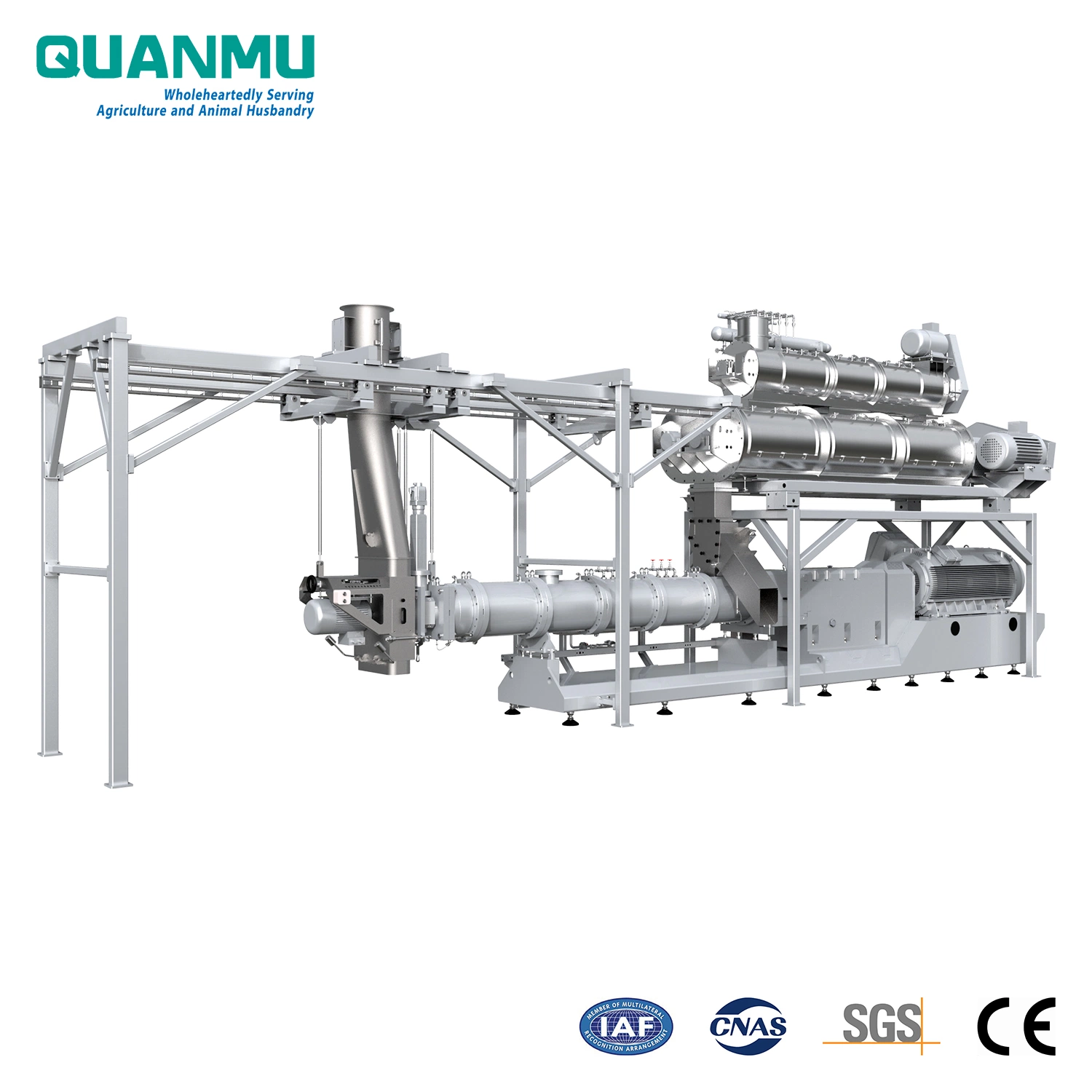 Best Price of Dry Dog or Cat and Pet Food Pellet Large Twin Screw Extruder with CE Certification