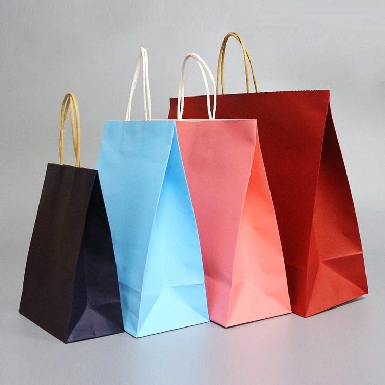 Wholesale/Supplier Custom Logo Printing Colored Craft Paper Gift Bags