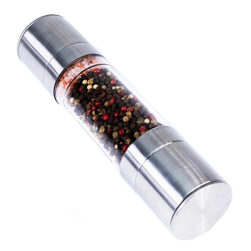 Multifunctional Kitchen Spice Mill Bottle 2in1 Stainless Steel Salt and Pepper Mill