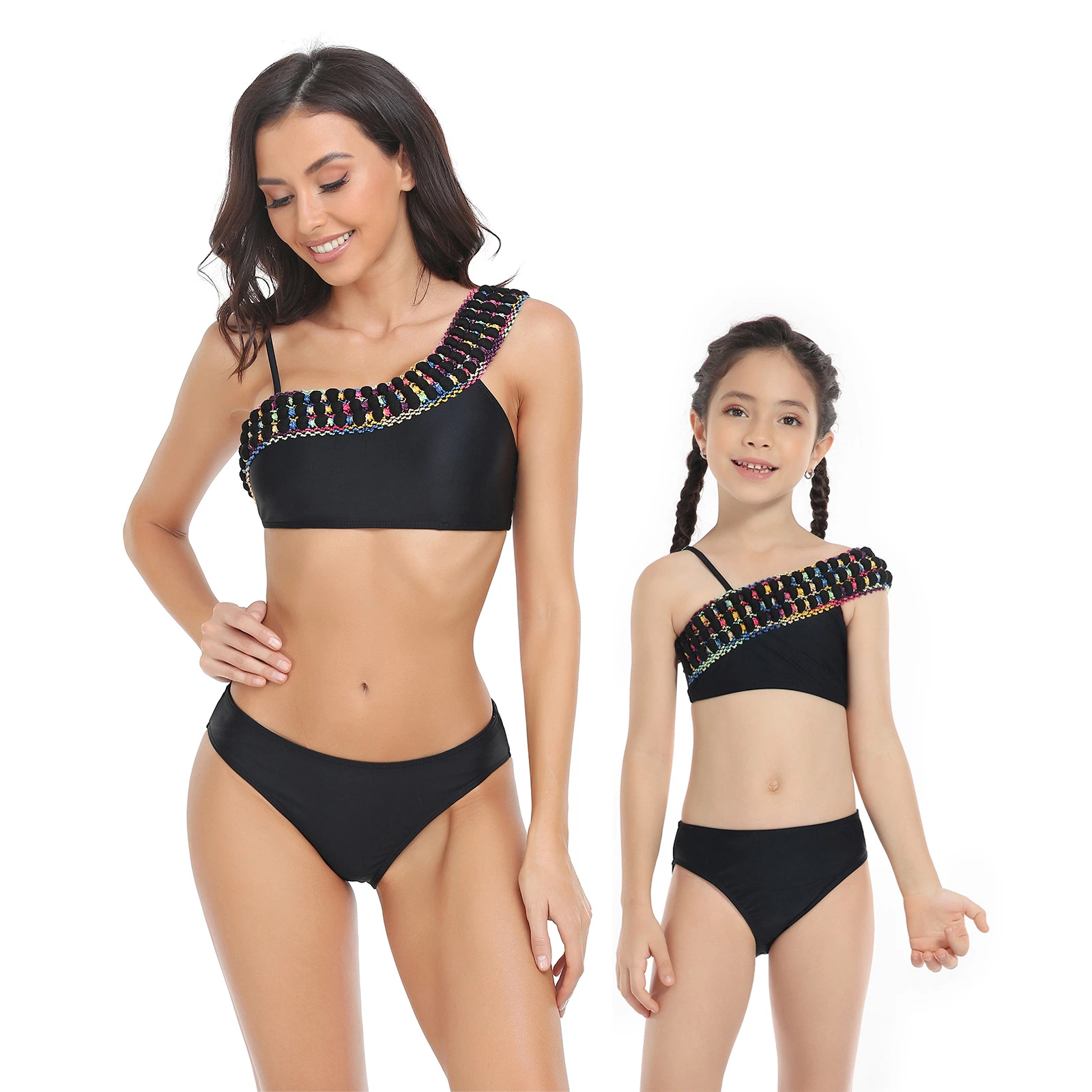 Swimming Costume Women's Split Parent-Child Swimming Fashion Striped Bikini