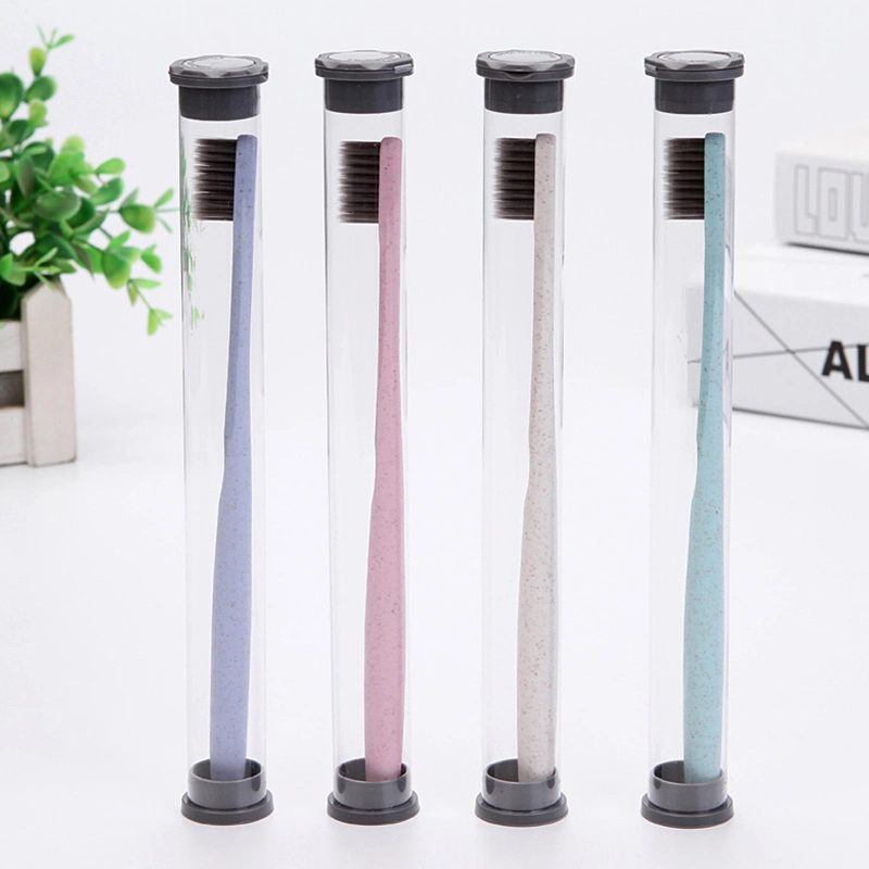 Eco-Friendly Wheat Straw Brush Handle Toothbrush Popular Teeth Cleaning Soft Bristles Toothbrush