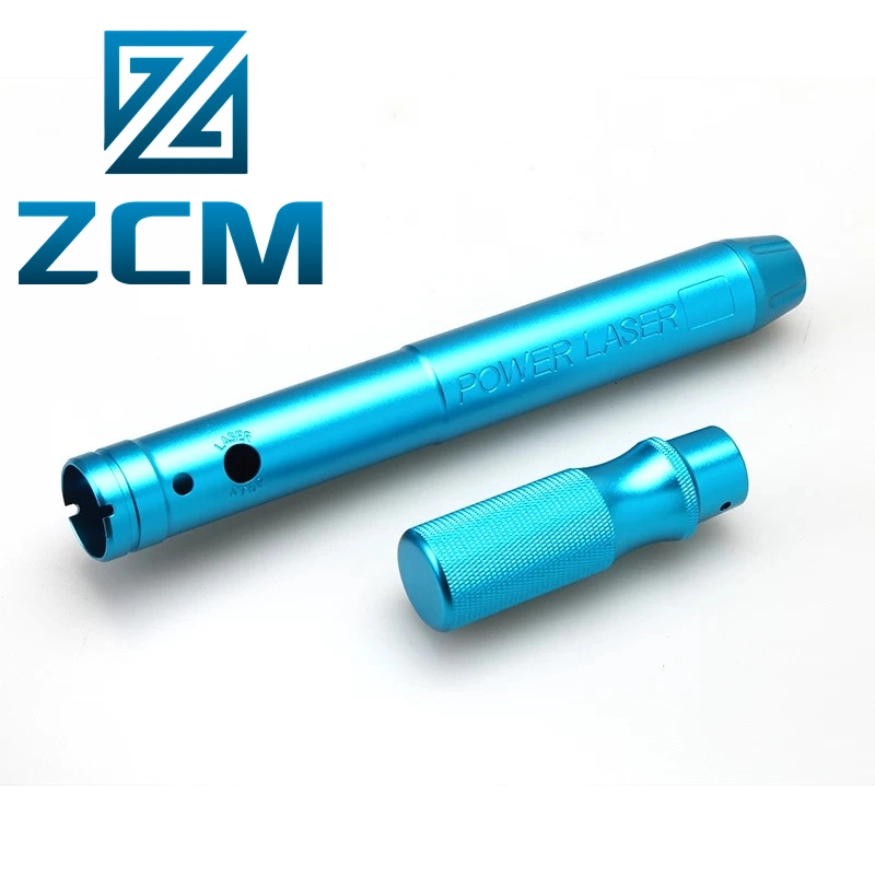 Shenzhen Custom Metal Precision Pen Parts CNC Turnign Machining CNC Blue Anodized Small Aluminum Power Point Laser Pens