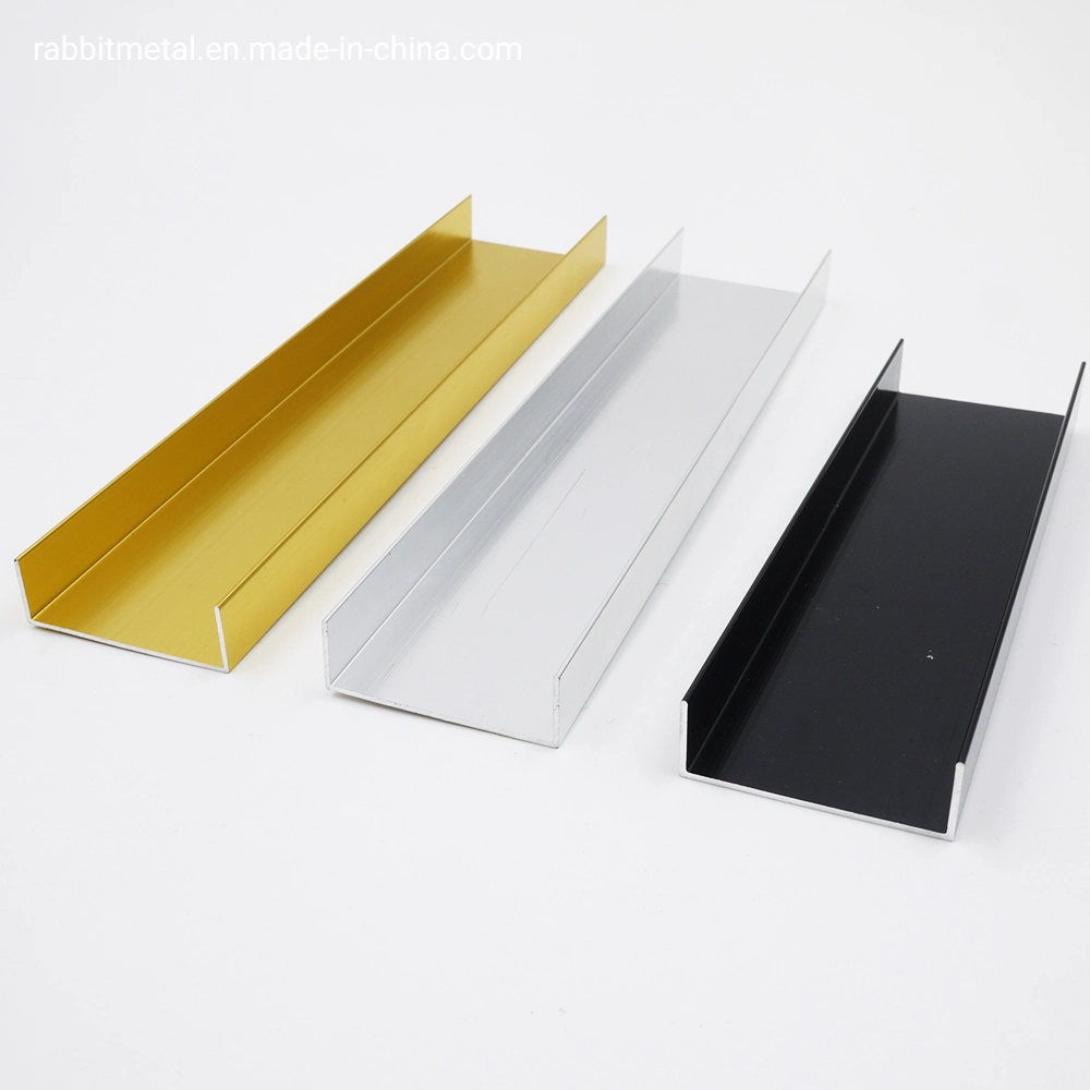 Aluminium Cabinet Profile Aluminium Section Profile for Kitchen Cabinet Glass Doors Handle with Diffuser