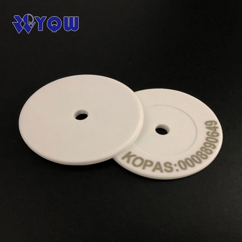 RFID 125kHz ABS Guard Tour Coin Tag with ID Number Printing for Security Checking