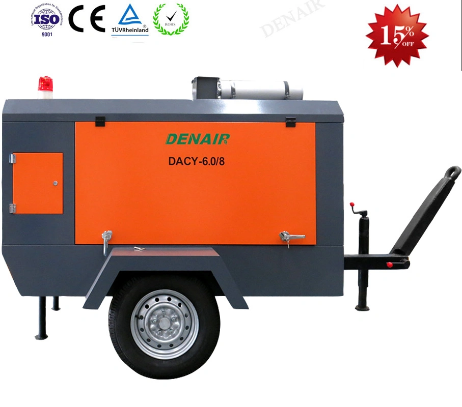 Ultra-Efficient Double-Stage Oil Free Industrial Diesel Portable Screw Air Compressor