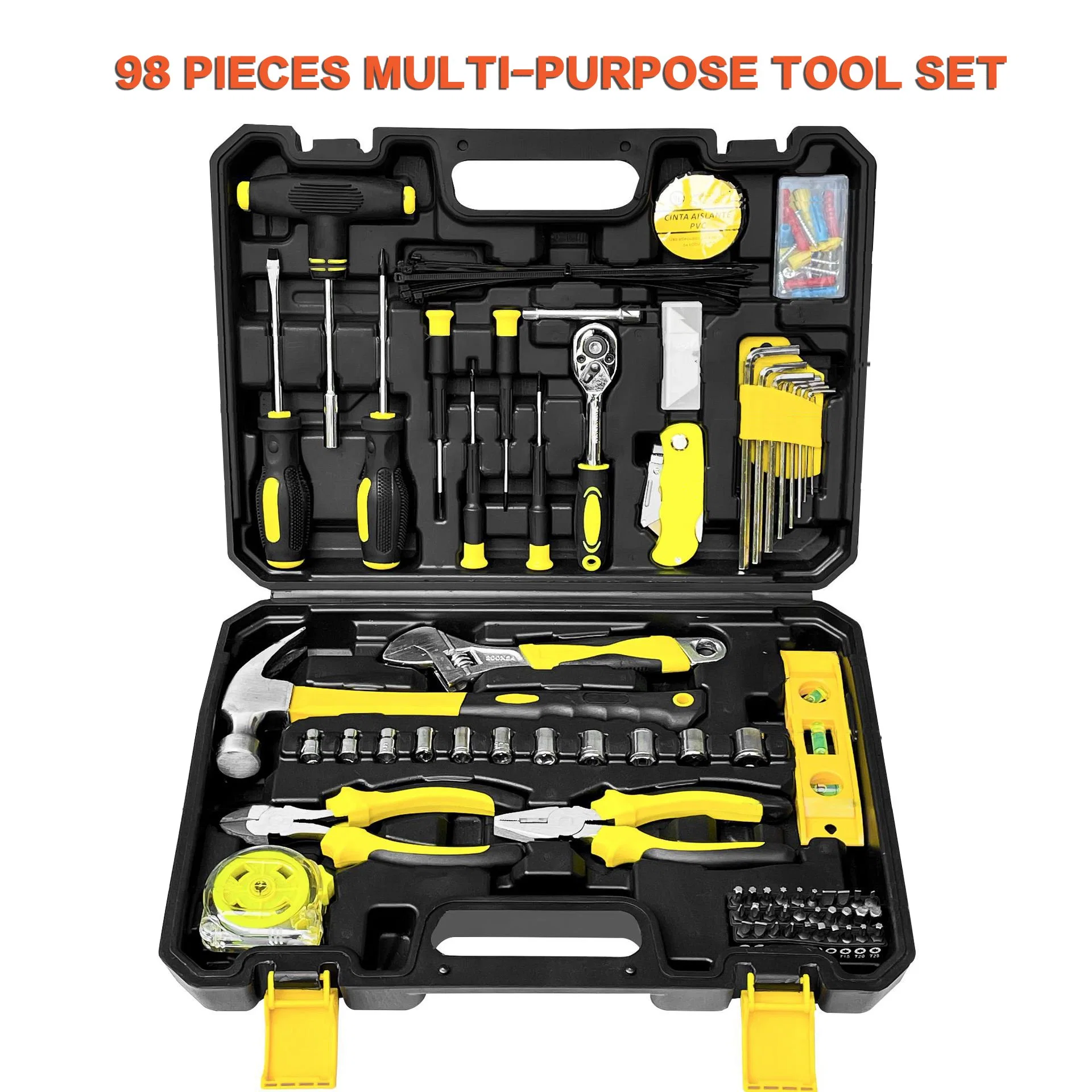 Goldmoon Gardening Mechanical Hand Tools Box Set Professional Steel and Hardware Tool Kit Workshop Car Repair Hand Tools Set