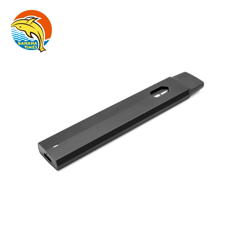 2023 mejor calidad al por mayor Engrave/ Silk Screen Logo VAPE desechable Lápiz VAPE Vaporizer de forma plana con puerto de carga USB