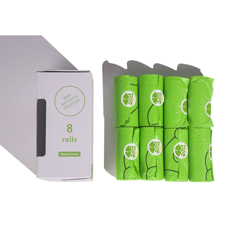 Green Color Biodegradable Environmental Protection Poop Bags