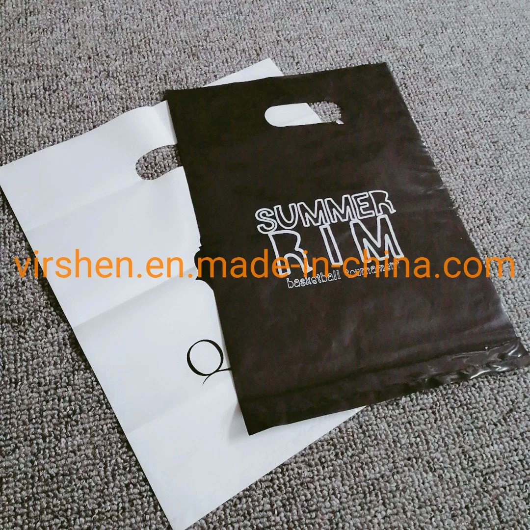 Plastic Bags Custom Merchandise Die Cut Handle Boutique Retail Shopping Good Gift Bag