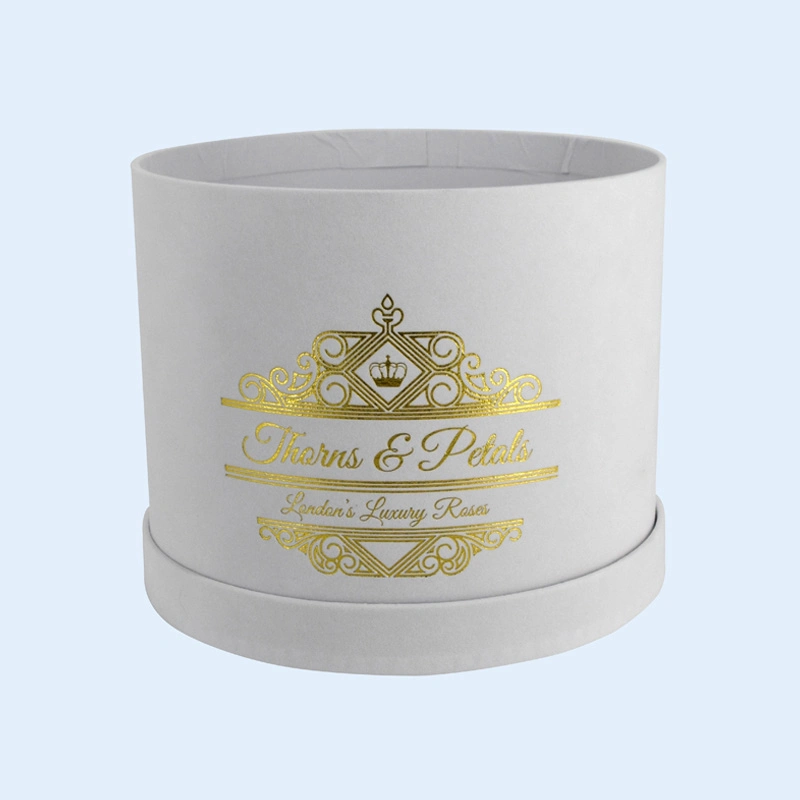 Foil Stamping Cover Paper Box Round Box Packing Gift Store Box