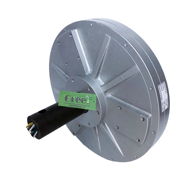 Gerador Coreless de fluxo axial do rotor externo 3fase saída AC de 1KW, 2KW e 3KW, 5KW