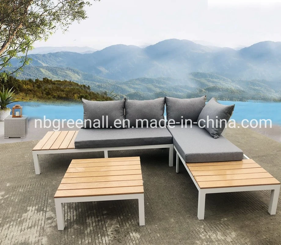 Nuevo diseño moderno jardín salón sillas terraza sofá de la Junta PS al aire libre del hotel mobiliario de teca