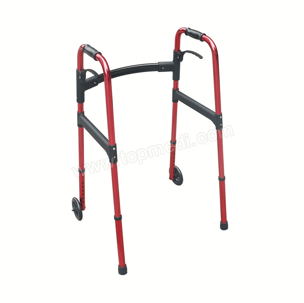 Equipo Medicial aluminio aleación óxido Fog Plata Walking Aid for Ancianos