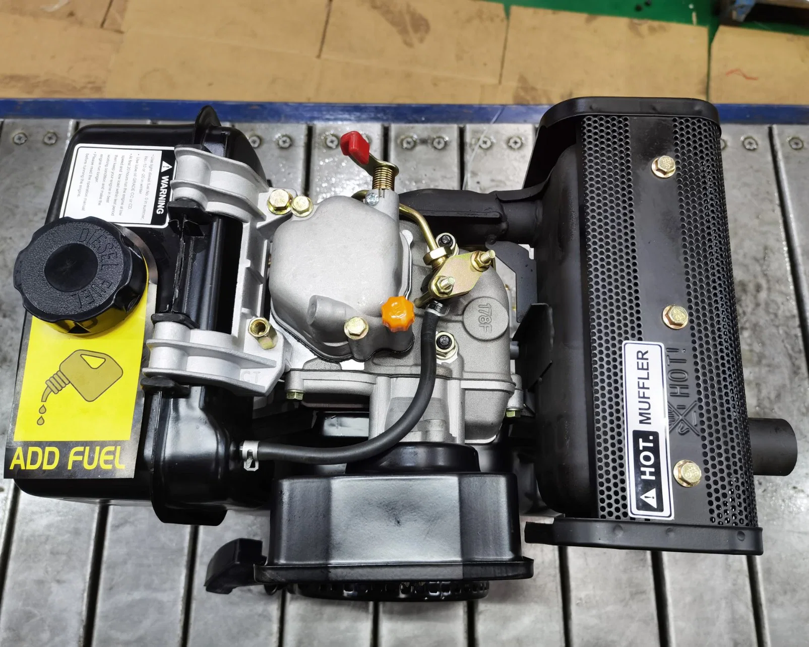 Petit moteur économique Cvoltio 4 temps 173f 4HP à démarrage manuel Moteur diesel refroidi par air