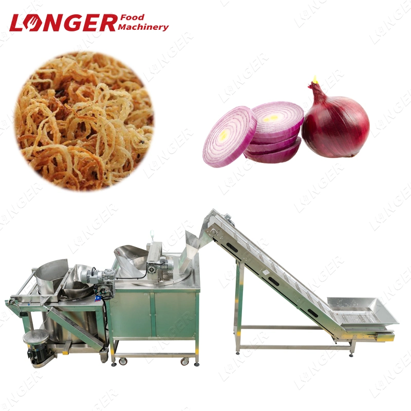 Stainless Steel Industrial Sweet Potato Cassava Chips Onion Frying Machine Onion Rings Frying Machine