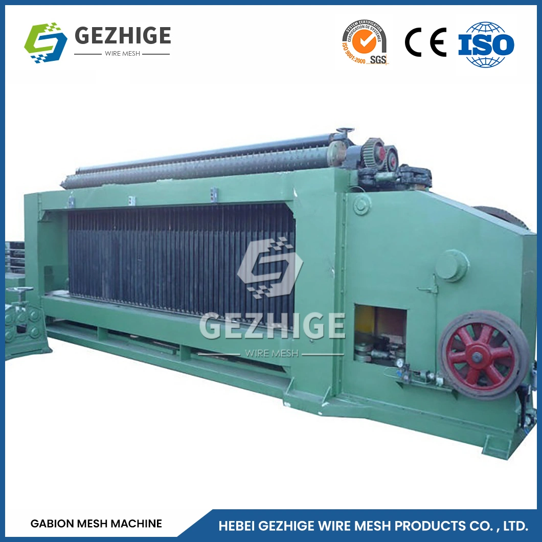 Gezhige OEM Customized Wire Mesh Machine Manufacturers 120*150 mm Mesh Opening Gabion Netting Mesh Weaving Machine China Square Welded Wire Mesh Machine