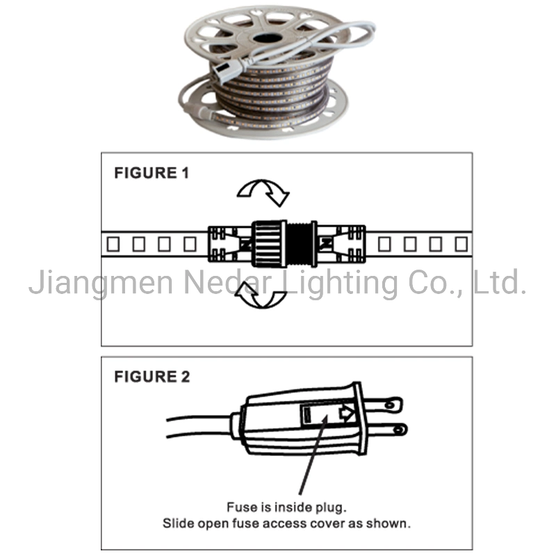 UL/ETL 120V 2835-120p de cuerda resistente al agua la luz LED Tira