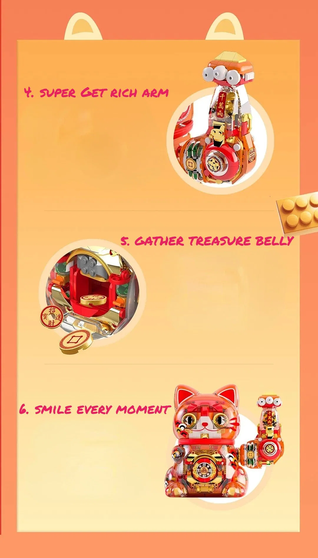 Super Lucky Cat Building Block