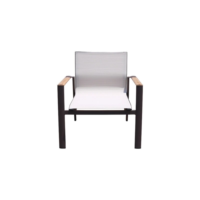 Modern Outdoor Furniture Aluminum Base Patio Reclining Arm Outdoor Lounge Chairs