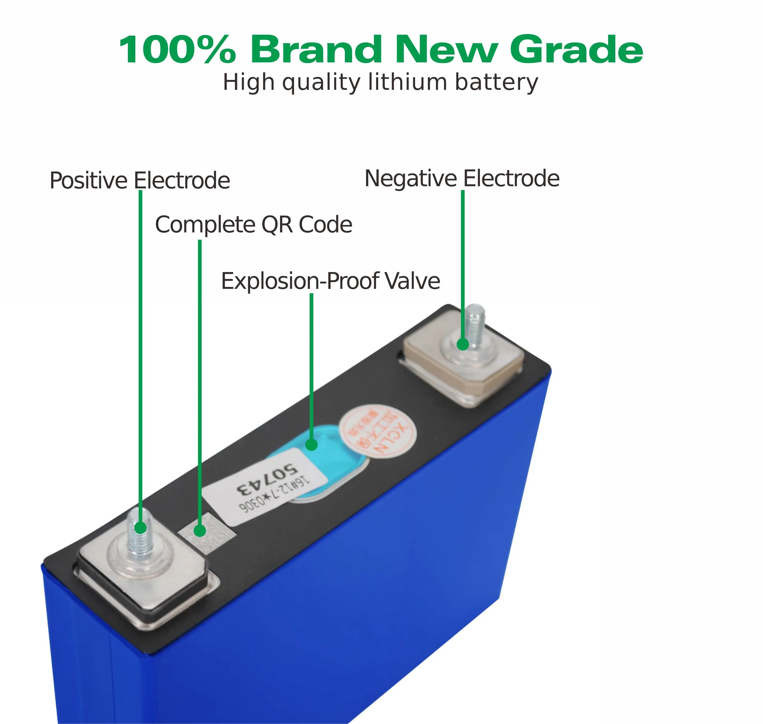 Wholesale/Suppliers A Grade Prismatic 3.2V 50ah 60ah 70ah 80ah 90ah 100ah 120ah 280ah 310ah Rechargeable LiFePO4 Lithium Ion Battery for Solar Power System