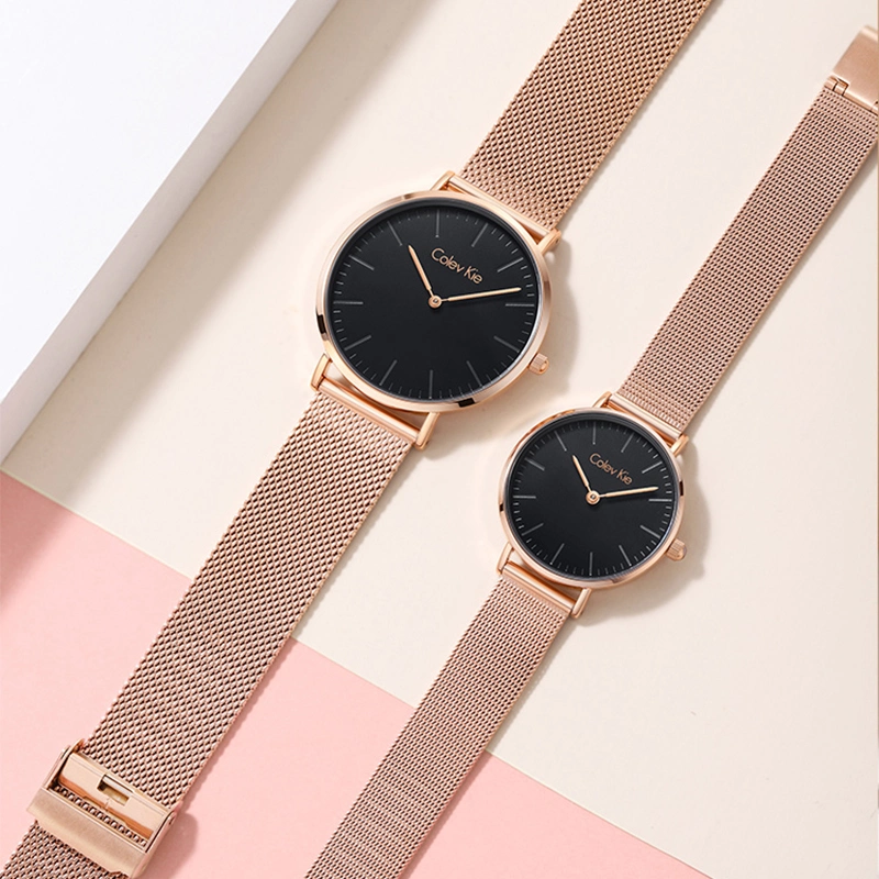 Reloj de pulsera casual de regalo de los hombres Ver Milanese Ultra delgado y minimalista con reloj de pulsera