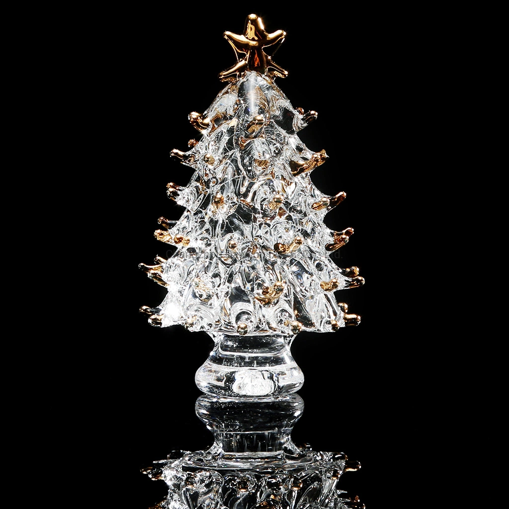 Blue Crystal Christmas Tree Figurines Collection Dreams Ornament Home Decoration