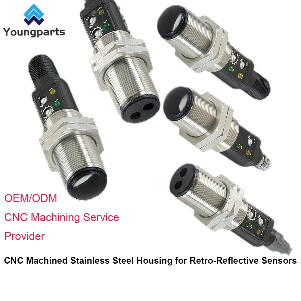 Photoelectric Sensors with CNC Machined Housing in Stainless Steel Construction