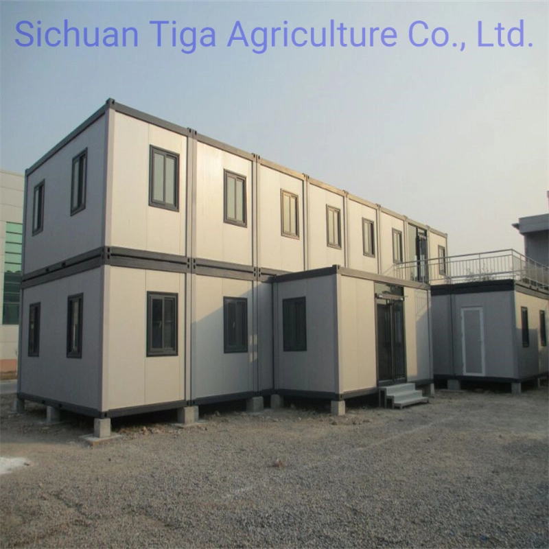 Two Floor Temporary Office Prefabricated Flat Pack Container Camp for Construction Site Mining Camp