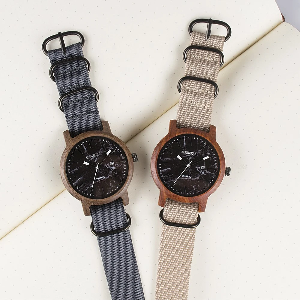 Comercio al por mayor Nuevo estilo reloj de cuarzo reloj de pulsera de madera