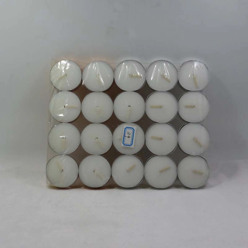 Plastic Bag Wax Tealight Candle/4hr 9hr White Unscented Tealight Candles