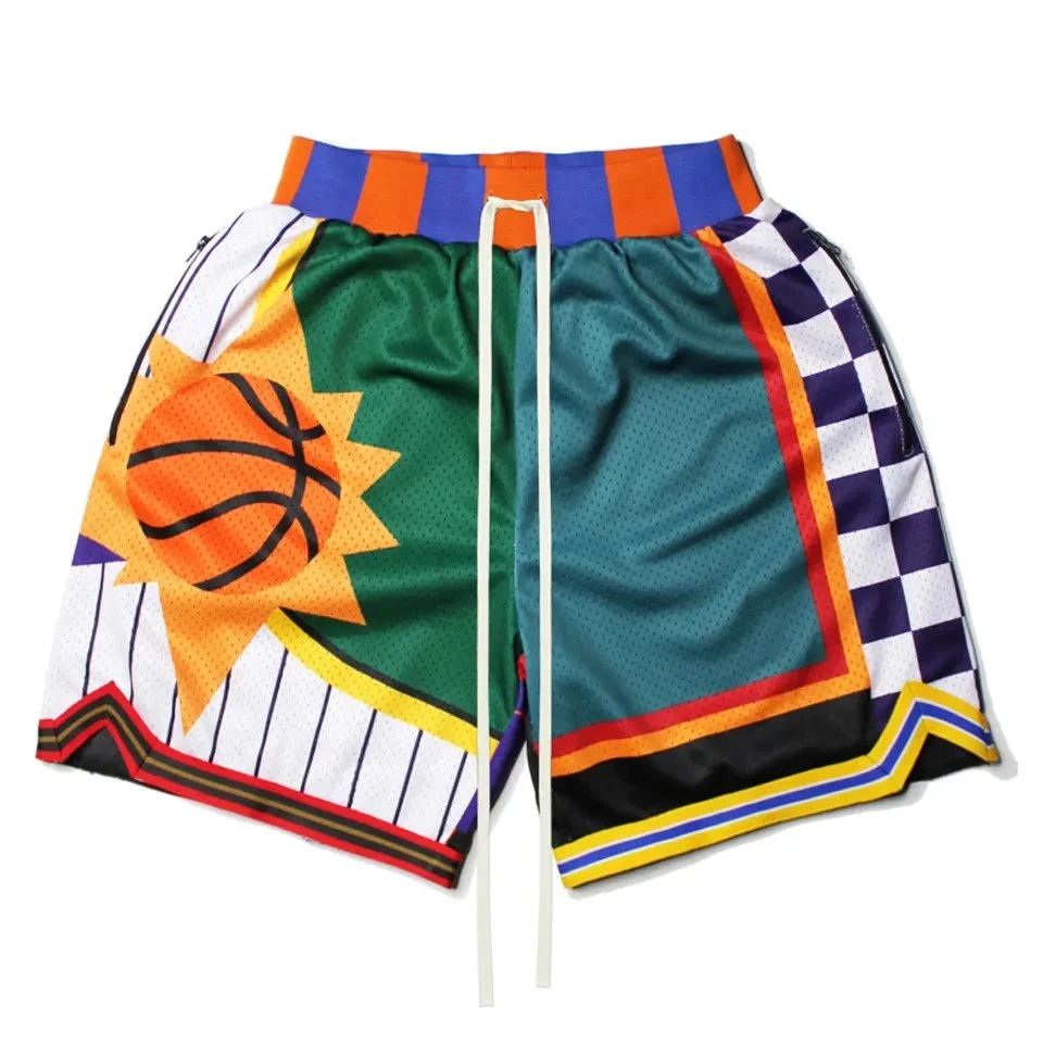 Wholesale/Supplier Embroidery Polyester Sublimation Vintage Design Retro Stitch Just Don Mesh Mens Custom Basketball Shorts Wear Uniform