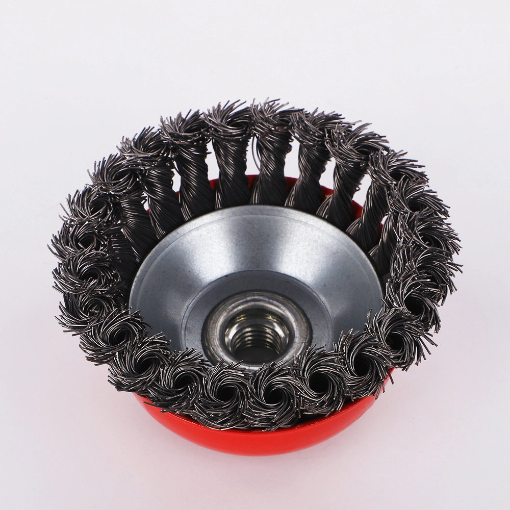 Knotted Twist Cup Wire Brush