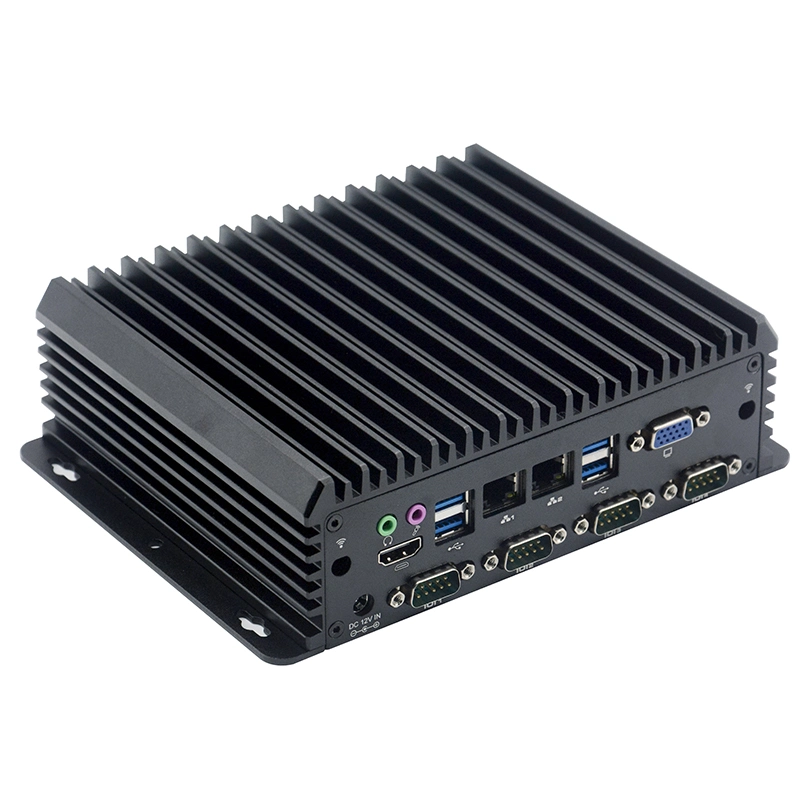 Support 6* RS232 dB9 Serial Interface I5 6360u Dual-Core X86 Fanless Embedded Industrial Mini PC I3 / I5 / I7 Box PC