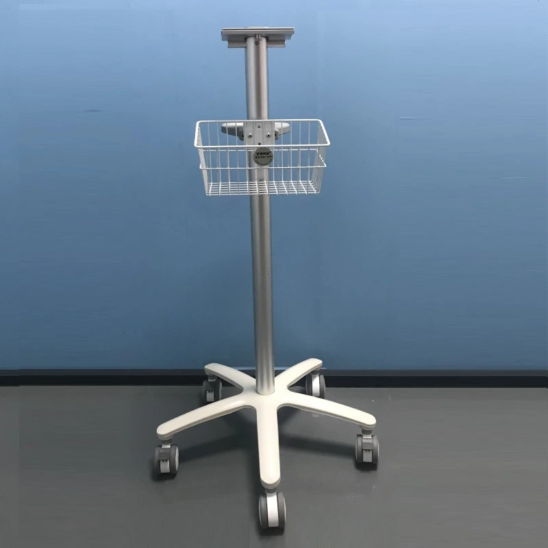 Fixed Height Medical Trolley Patient Monitor Bracket Cart