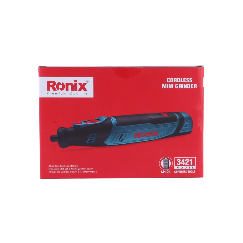 Ronix 3421 Product Cordless Brushless Adjustable Speed Mini Drill Mini Angle Grinder