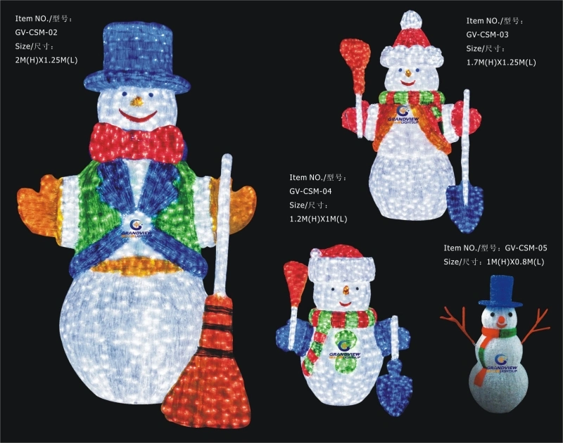 Small Cute LED Snowman Lighting for Indoor Outdoor Use