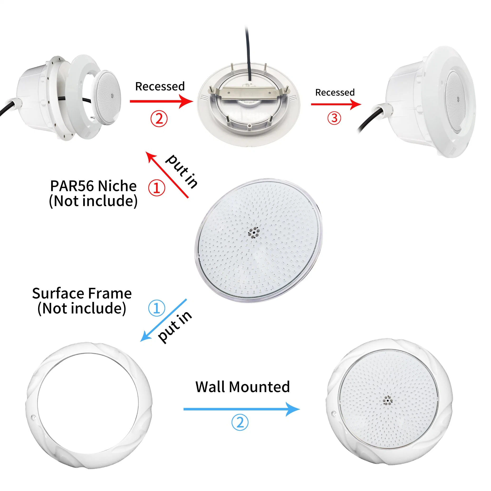 Control de WiFi de 12V Blanco cálido de Color Blanco Lamparas de LED Piscina