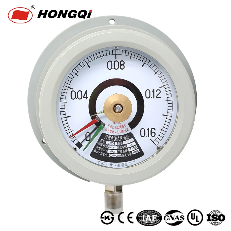 Hot Sales Electrical Contact Shockproof Pressure Gauge 160mm with Dial Back Installation